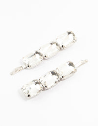 Silver Large 3 Stones Clips 2-Pack - link has visual effect only