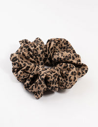 Large Fabric Leopard Print Scrunchie - link has visual effect only