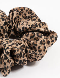 Large Fabric Leopard Print Scrunchie - link has visual effect only