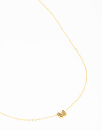 Gold Plated Sterling Silver Intial M Necklace - link has visual effect only