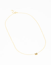 Gold Plated Sterling Silver Intial M Necklace - link has visual effect only