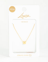 Gold Plated Sterling Silver Intial M Necklace - link has visual effect only