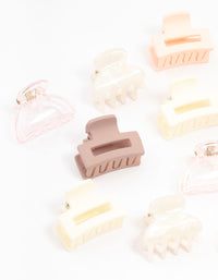 Mini Blush & Ivory Hair Clips 12-Pack - link has visual effect only