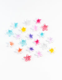 Mini Frangipani Flower Hair Clips 10-Pack - link has visual effect only