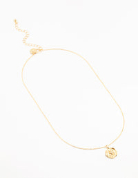 Gold Plated Diamante Celestial Round Necklace - link has visual effect only