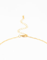 Gold Plated Diamante Rectangle Tag Necklace - link has visual effect only