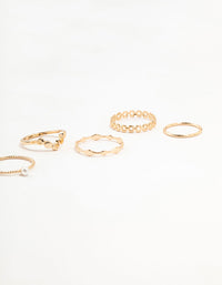 Gold Thin Mixed Stacking Rings - link has visual effect only