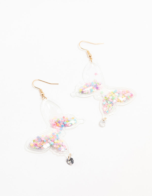 Butterfly Shaker Drop Earrings