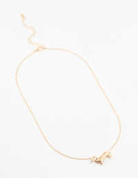 Gold Diamante Dachshund Necklace - link has visual effect only