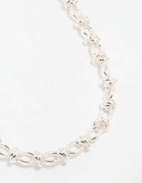 Silver Plated Knotted Chain Necklace - link has visual effect only