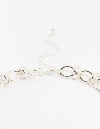 Silver Plated Knotted Chain Necklace - link has visual effect only