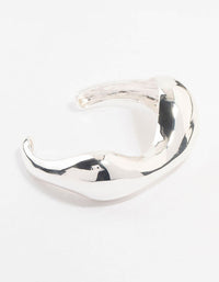 Silver Plated Molten Wrist Cuff Bracelet - link has visual effect only