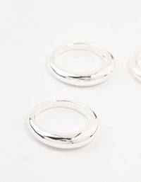 Silver Plated Medium Dome Rings 3-Pack - link has visual effect only