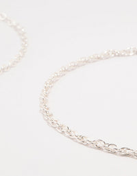 Silver Ball Chain Cross Chokers 3-Pack - link has visual effect only