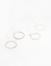 Silver Heart & Ball Chain Bracelets 4-Pack - link has visual effect only