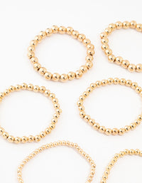 Gold Multiple Sized Ball Bracelets 8-Pack - link has visual effect only