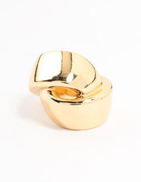 Gold Plated Puffy Wrapped Layered Ring - link has visual effect only