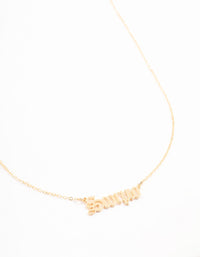 Gold Plated Scorpio Gothic Script Necklace - link has visual effect only