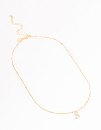 Gold Plated Cursive Initial Necklace - link has visual effect only