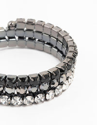 Black Rhodium Diamante Wrist Cuff - link has visual effect only