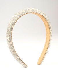 Silver Diamante Thin Mixed Metals Headband - link has visual effect only