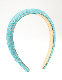 Blue Diamante Thin Mixed Metals Headband - link has visual effect only