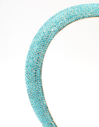 Blue Diamante Thin Mixed Metals Headband - link has visual effect only