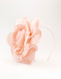 Large Pink Fabric Flower Headband - link has visual effect only