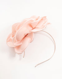 Large Pink Fabric Flower Headband - link has visual effect only