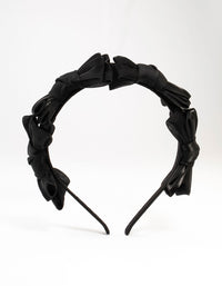 Black Fabric Small Bow Heaband - link has visual effect only