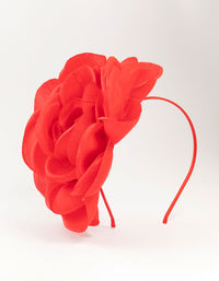 Large Red Fabric Flower Headband - link has visual effect only