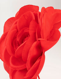 Large Red Fabric Flower Headband - link has visual effect only