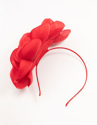 Large Red Fabric Flower Headband - link has visual effect only