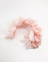 Blush Fabric Flower Layered Headband - link has visual effect only