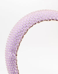 Lilac Diamante Fabric Headband - link has visual effect only