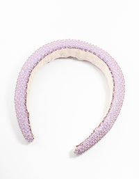 Lilac Diamante Fabric Headband - link has visual effect only