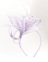 Lilac Sinamay Angled Fascinator - link has visual effect only