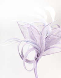 Lilac Sinamay Angled Fascinator - link has visual effect only