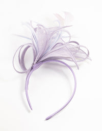 Lilac Sinamay Angled Fascinator - link has visual effect only