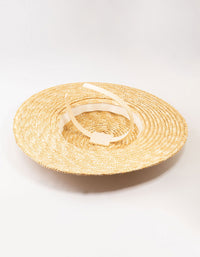 Sinamay Straw Boater Hat Fascinator - link has visual effect only