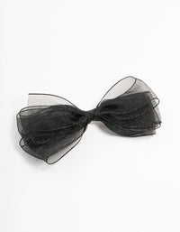 Medium Black Short Bow Clip - link has visual effect only