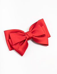 Large Red Fabric Bow Clip - link has visual effect only