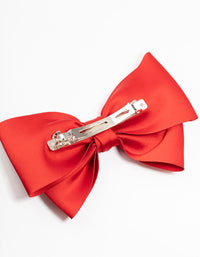 Large Red Fabric Bow Clip - link has visual effect only