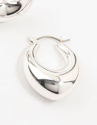 Silver Plated Creole Medium Earrings - link has visual effect only