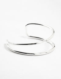 Silver Plated Open Wrist Cuff - link has visual effect only