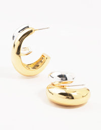 Mixed Metals Graduating Bubble Earrings - link has visual effect only