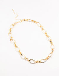 Mixed Metals Chunky Chain Necklace - link has visual effect only