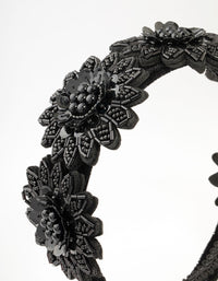 Black Statement Embellished headband - link has visual effect only