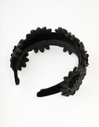 Black Statement Embellished headband - link has visual effect only