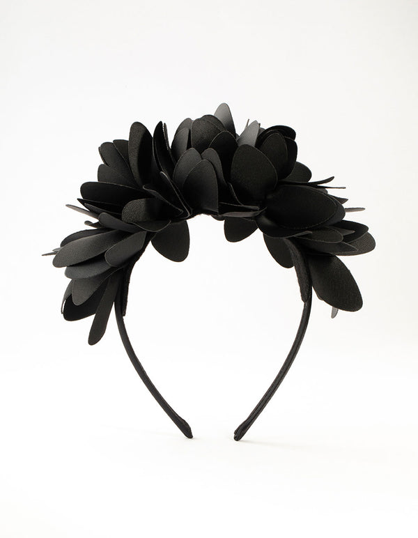 Black Plastic & Fabric Statement Fascinator